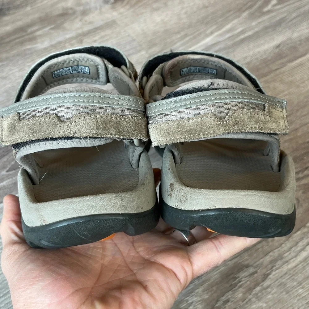 Teva Hudson Hiking Sandals Brown Leather Mens 12 UK 11‎ EU 45.5
